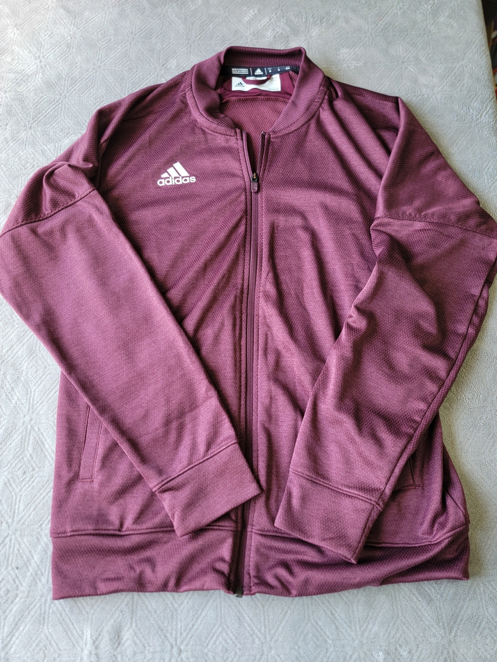 Adidas Women's Maroon Full-Zip Jacket